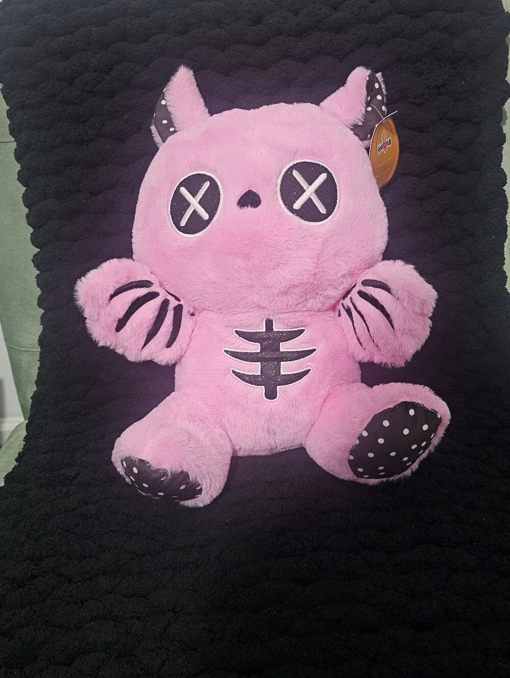 Pink Skeleton Plush Stuffed Animal Goth Kawaii Halloween New